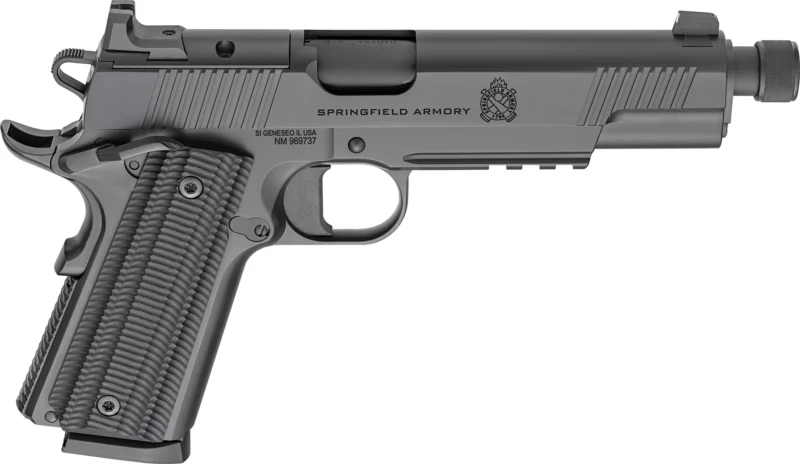 Springfield Armory 1911 Operator AOS .45 ACP 5.75-inch Threaded Barrel Black Cerakote VZ G10