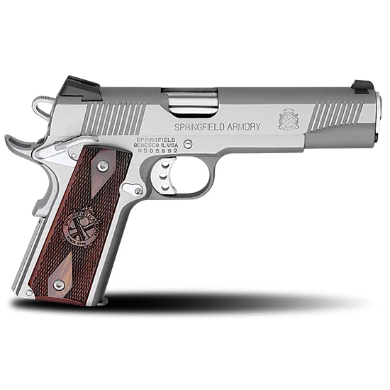Springfield Armory 1911 Loaded .45 ACP 5 inch stainless with Cocobolo grips