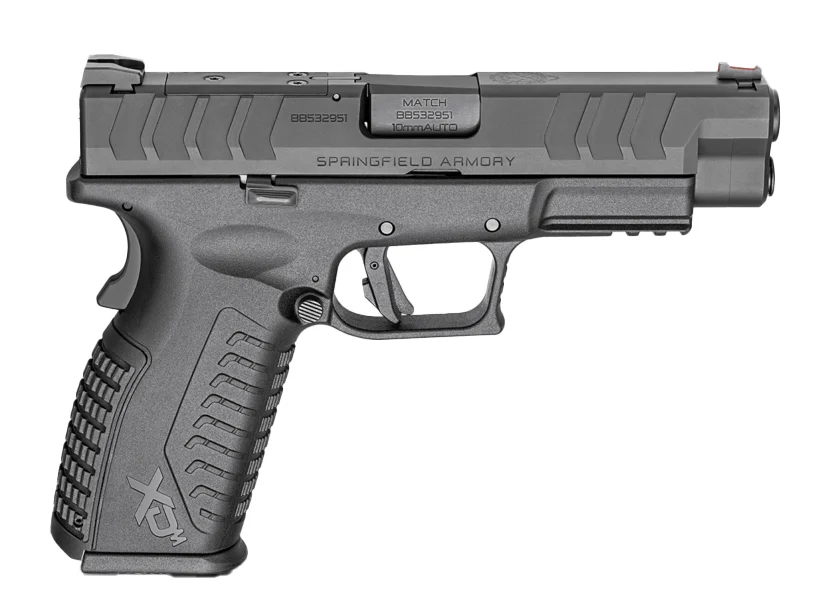Springfield Armory XD-M Elite 10mm 4.5-inch black pistol, optics-ready slide, fiber optic front sight, two 15-round mags