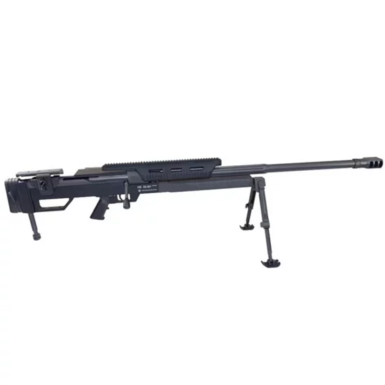 Steyr HS50 M1 .50 BMG bolt-action rifle with adjustable chassis and muzzle brake