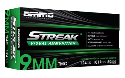 Ammo Inc STREAK 9mm 124gr TMC green 50rd box