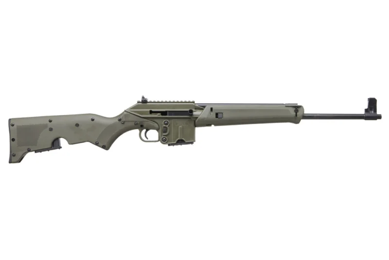 KelTec SU-16A rifle in O.D. green with 18.5-inch barrel and folding stock