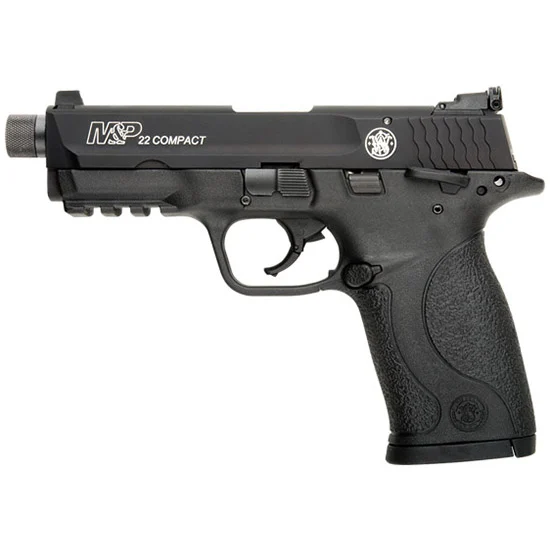 Smith & Wesson M&P22 Compact .22 LR pistol, black, 3.56in threaded barrel with two 10-round magazines