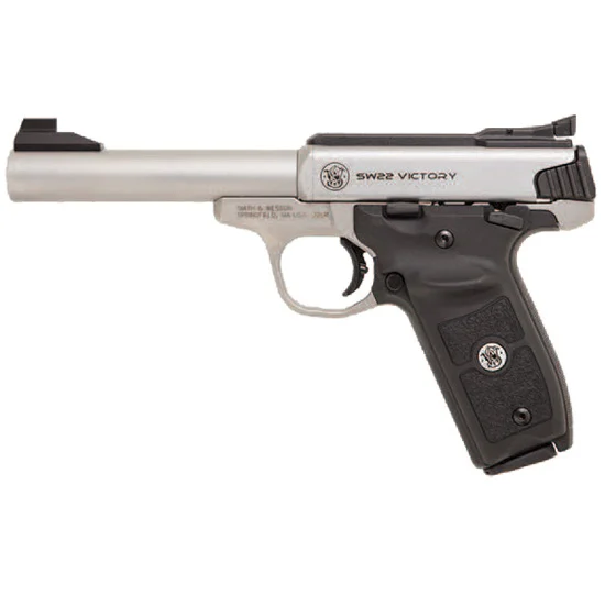 Smith & Wesson SW22 Victory Target pistol 5.5in stainless bull barrel with black polymer target grip