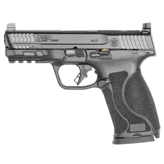 Smith & Wesson M&P M2.0 10mm Optics Ready 4 inch pistol, black polymer frame, Armornite barrel