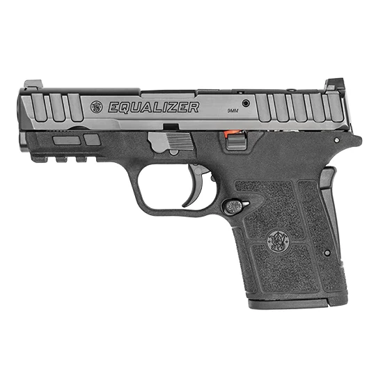Smith & Wesson Equalizer 13733 micro-compact 9mm pistol, 3.675-inch Armornite steel barrel, black polymer frame