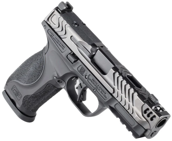Smith & Wesson M&P9 M2.0 Performance Center Metal Carry Comp pistol gray slide black frame 4.22 in barrel
