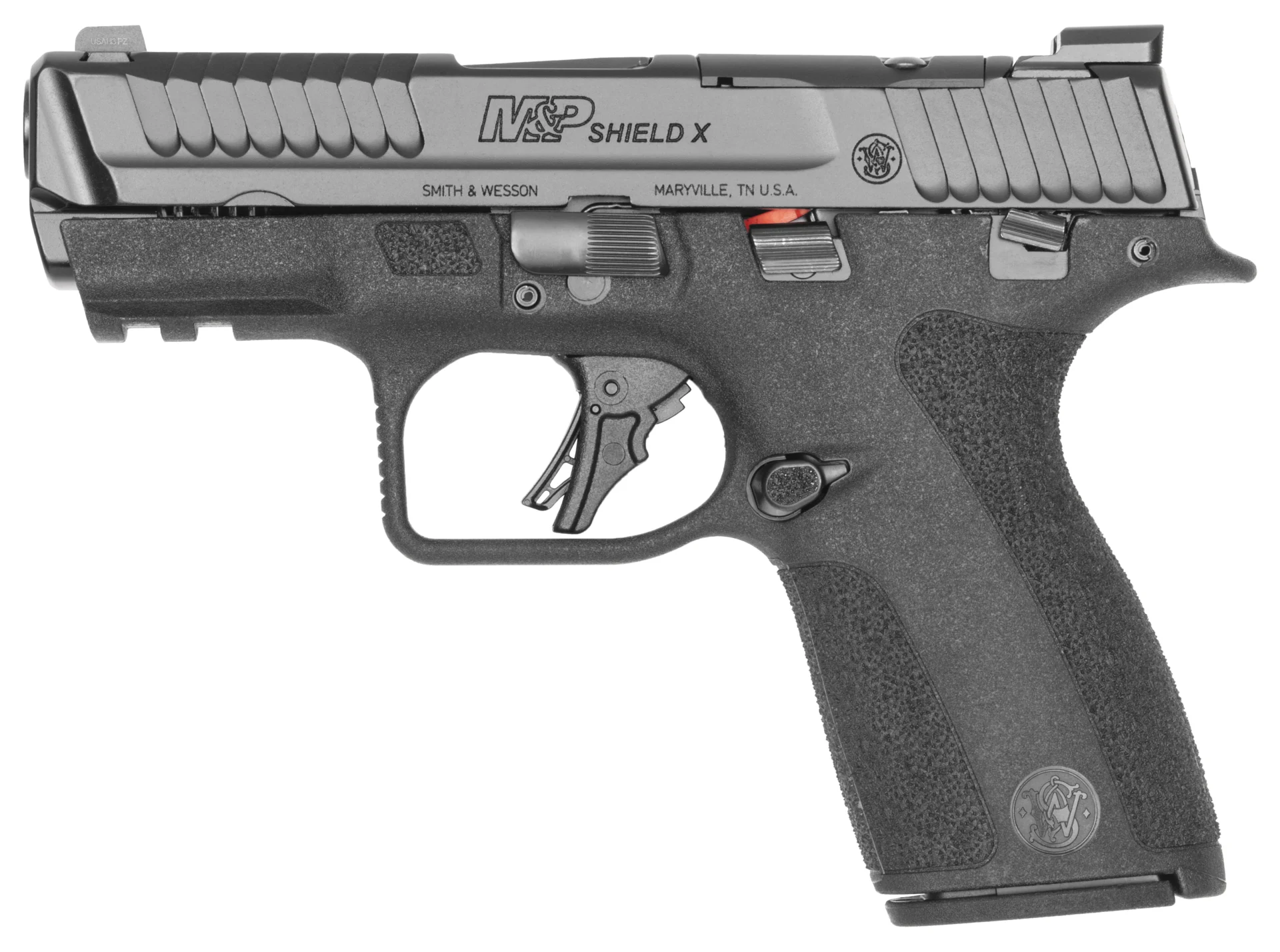 Smith & Wesson M&P 9 Shield X 9mm 3.6in Black pistol optic-ready with night front sight