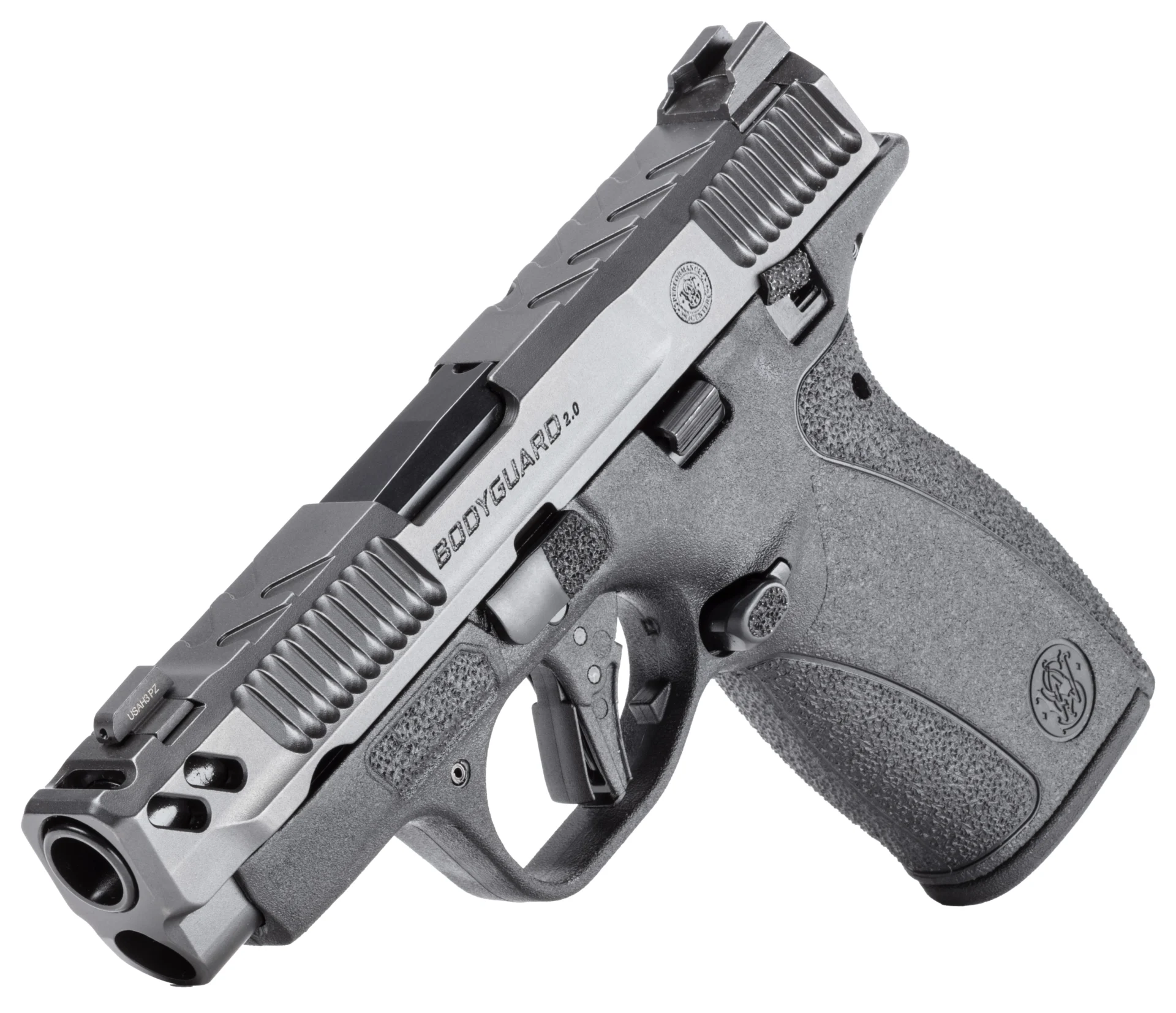 Smith & Wesson Bodyguard 2.0 Carry Comp .380 ACP 3.1 inch ported gray Armornite slide black polymer frame