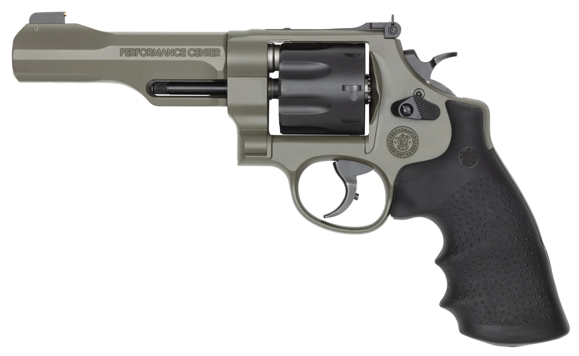 Smith & Wesson PC Model 327 TRR8 5-inch .357 Magnum revolver Moss Cerakote side view