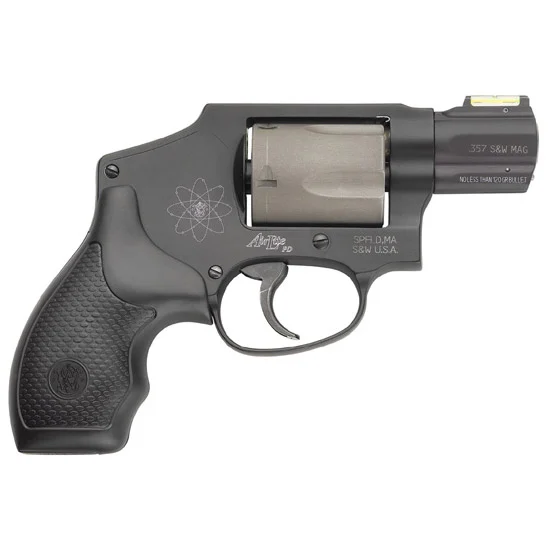 Smith & Wesson 340PD AirLite Scandium 5-round revolver with HI-VIZ green front sight, matte black finish