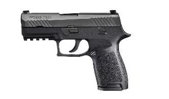 SIG Sauer P320 Compact 9mm 3.9in Nitron black with SIGLITE sights and manual safety, 2x10rd