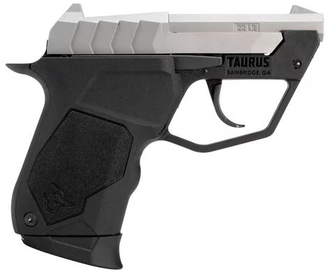 Taurus 22TUC .22 LR pistol with stainless slide, polymer frame, 9-round magazine