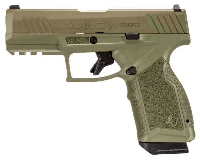 Taurus GX4 Carry 9mm 3.7in Sniper Green two 15-round magazines