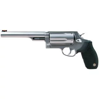 Taurus Judge Magnum .45LC/.410 6.5 inch Stainless Revolver, 5-round, black rubber grip