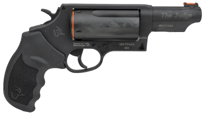 Taurus Judge T.O.R.O. 3-inch 45 Colt/.410 5-round revolver with black rubber grip