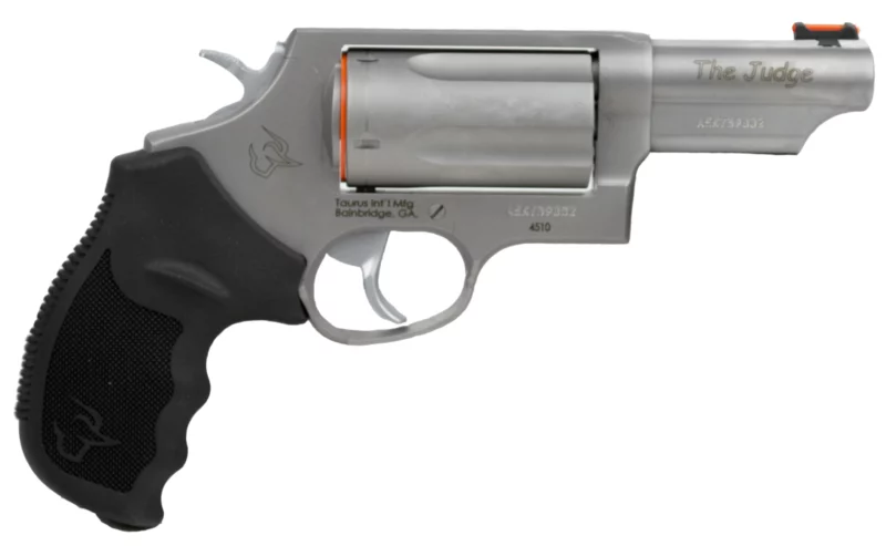 Taurus Judge T.O.R.O. 3-inch stainless revolver with black rubber grips