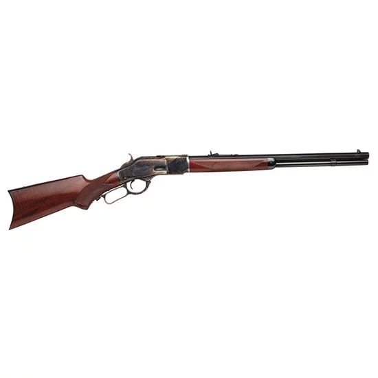 Taylors and Company 1873 Trapper 18" blued octagon barrel, color case hardened frame, walnut pistol grip, right hand
