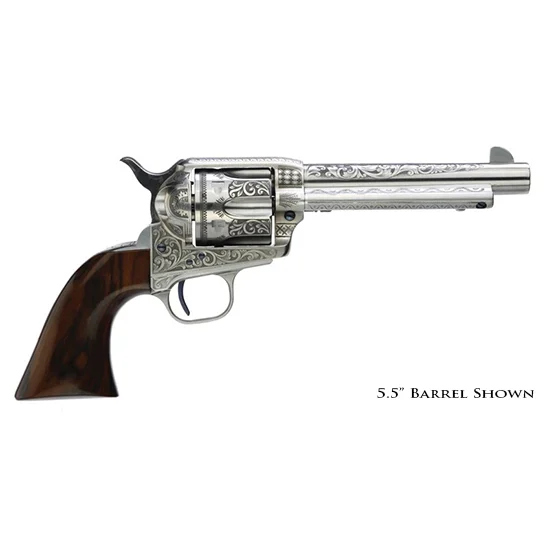 Taylors and Company TF Uberti 1873 .45 LC 7.5 barrel white engraved revolver photo