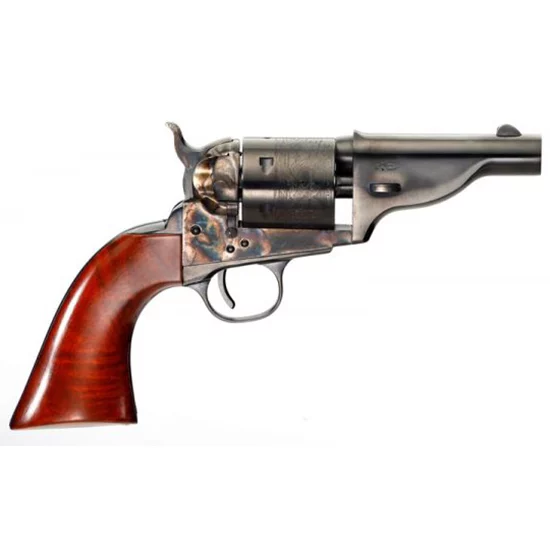 Taylors and Company Hickok Open-Top .38 Special 3.5 inch blued revolver with walnut Army-size grips