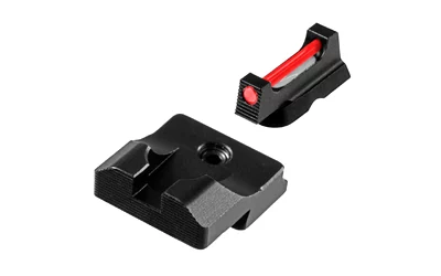 Truglo Fiber-Optic Pro handgun sight set with red fiber front and blacked-out rear