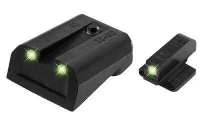 TruGlo TG231K Brite-Site tritium night sights for Kimber 1911, green front and rear