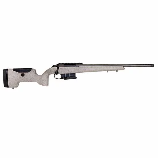 Tikka T3x UPR 6.5 Creedmoor bolt-action rifle with black metal finish and tan-speckled synthetic stock