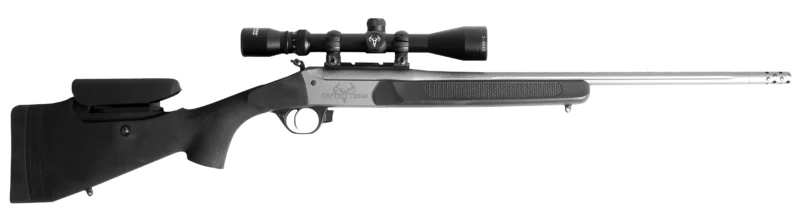 Traditions Outfitter G3 Pro .45-70 Govt 22in threaded barrel rifle with muzzle brake and mounted 3-9x40 scope