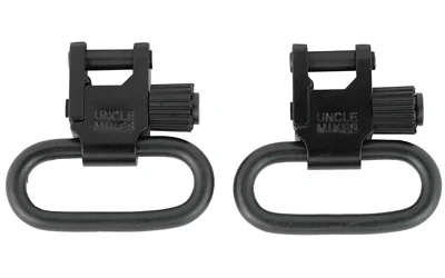 Uncle Mike's Quick Detach 115 RGS 1 in. blued steel wood screw sling swivels, 2-pack