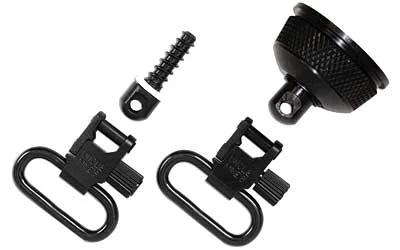 Uncle Mike's Quick-Detach Mag Cap Swivel Set for Remington 870 Express, blued steel, 1" loop
