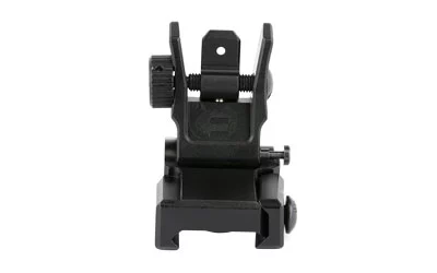 UTG Low Profile Flip-Up Rear Sight with Dual Aiming Aperture, black, Picatinny mount