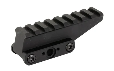 Unity Tactical FAST Absolute Riser black anodized mounted on Picatinny rail