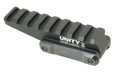 Unity Tactical Fast Optic Riser black anodized Picatinny mount side profile