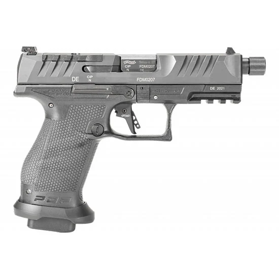 Walther PDP Compact Pro SD 9mm 4.6in threaded barrel pistol, matte black, optic-ready