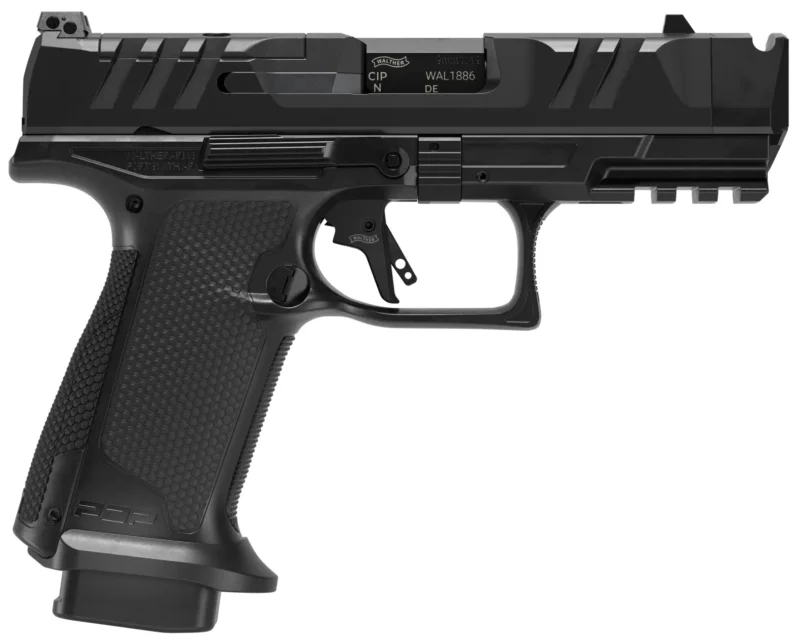 Walther PDP F-Series Pro-X PMM 9mm pistol with optics-ready slide and PMM compensator, black