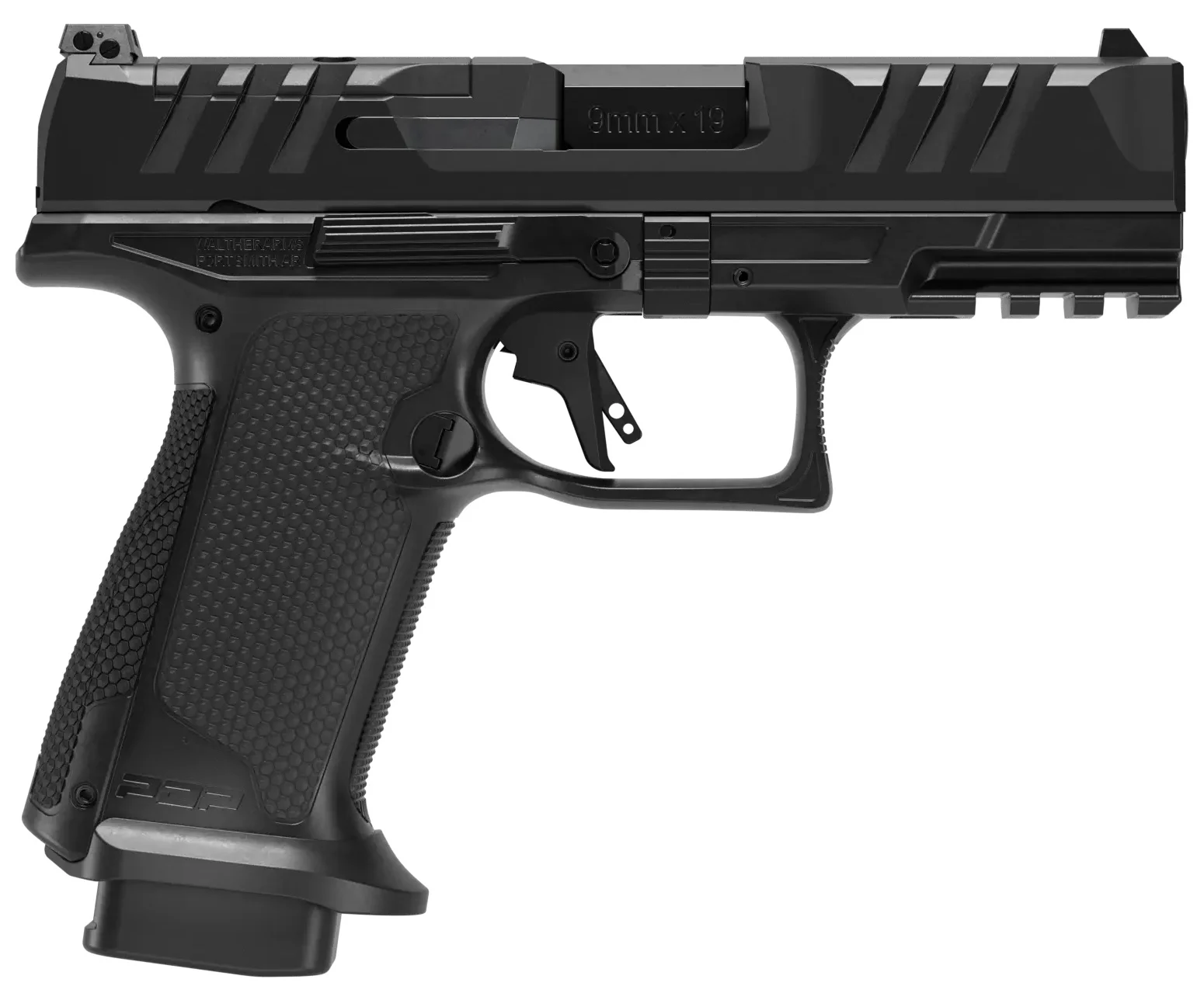 Walther PDP F-Series Pro E 9mm pistol with 4-inch barrel, black finish
