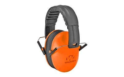 Walkers Ultra Compact orange kids earmuffs, 23 dB NRR