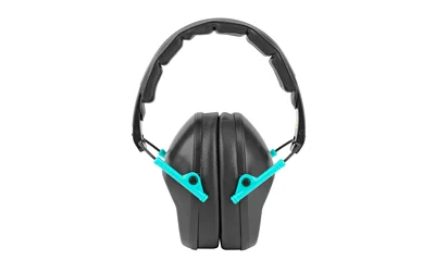 Walkers Pro LowPro Folding Muff Black/Teal NRR 22 dB over-the-head earmuffs