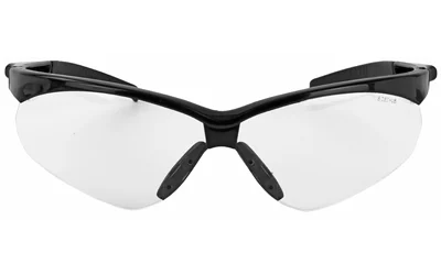 Walker's Crosshair sport shooting glasses clear lens black half-frame