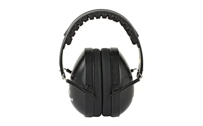 WALKERS Youth and Women Folding Passive Ear Muffs - Black, low-profile design