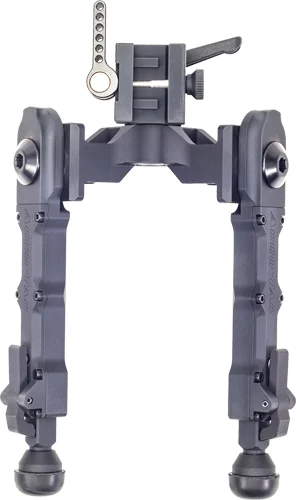 Accu-Tac WB-4 wide-body bipod in flat black attached to a 1913 Picatinny rail