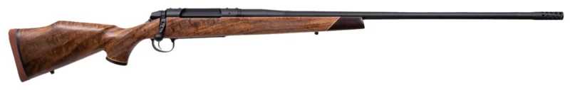 Weatherby 307 Adventure SD .270 Winchester rifle with fancy walnut stock and Graphite Black Cerakote finish