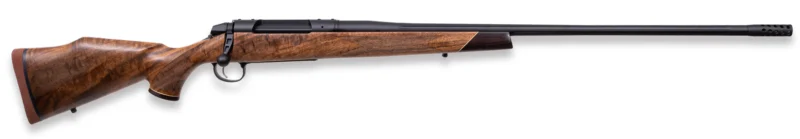 Weatherby 307 Adventure SD bolt-action rifle in 7mm Backcountry with walnut stock and black Cerakote finish