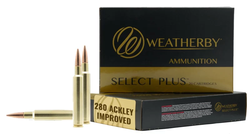 Weatherby .280 Ackley Improved 139gr Hammer Custom jacketed hollow point ammo 20-round box