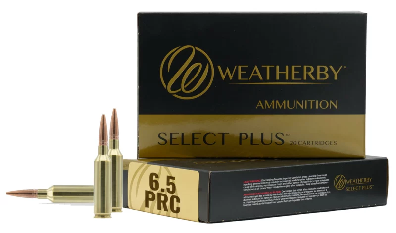 Weatherby Select Plus 6.5 PRC 124 gr Hammer Custom ammunition box