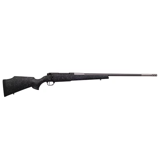 Weatherby Mark V Accumark .338-378 Weatherby Mag 26-inch bolt-action rifle in Graphite Black Cerakote with Monte Carlo fiberg
