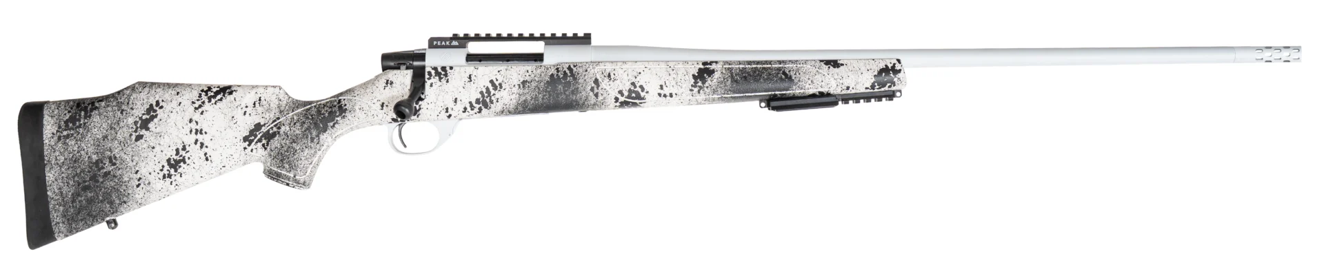 Weatherby Vanguard Arctic Pro 6.5-300 WBY 26 Brake bolt-action rifle with Arctic camo stock