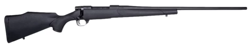 Weatherby Vanguard Obsidian 223 Rem 24 in bolt-action rifle with black synthetic Monte Carlo stock