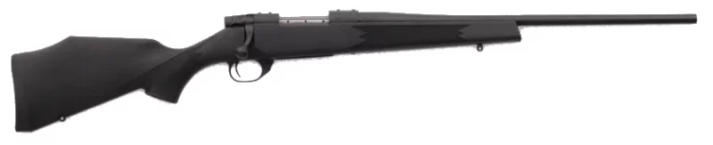 Weatherby Vanguard Compact .350 Legend 20-inch bolt-action rifle with black synthetic Monte Carlo stock