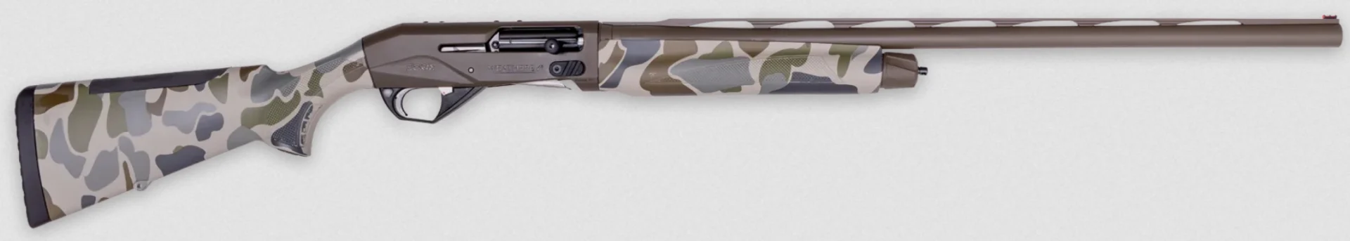 Weatherby Sorix Hush 12 Gauge semi-auto shotgun, 28 inch barrel, 3.5 inch chamber, synthetic hush camo